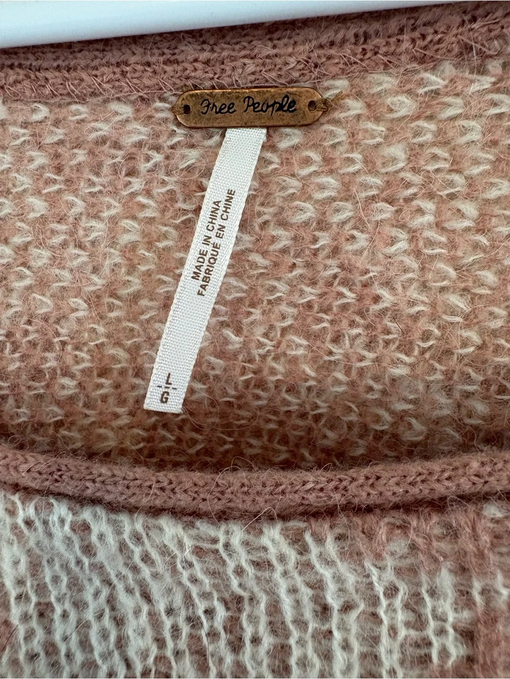 Free People Rosewood Floral Scoop Neck Knit Sweater